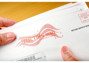 Voter receiving ballot through mail