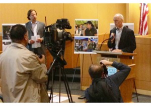 U.S. Rep. Adam Smith speaks at a June 17, 2014, press conference to demand justice for Nestora Salgado.