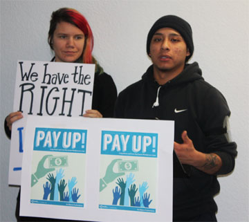 SeaTac Airport Worker Osbaldo Perez at the Nov. 12 press conference.