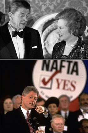 reagan-thatcher-clinton-nafta