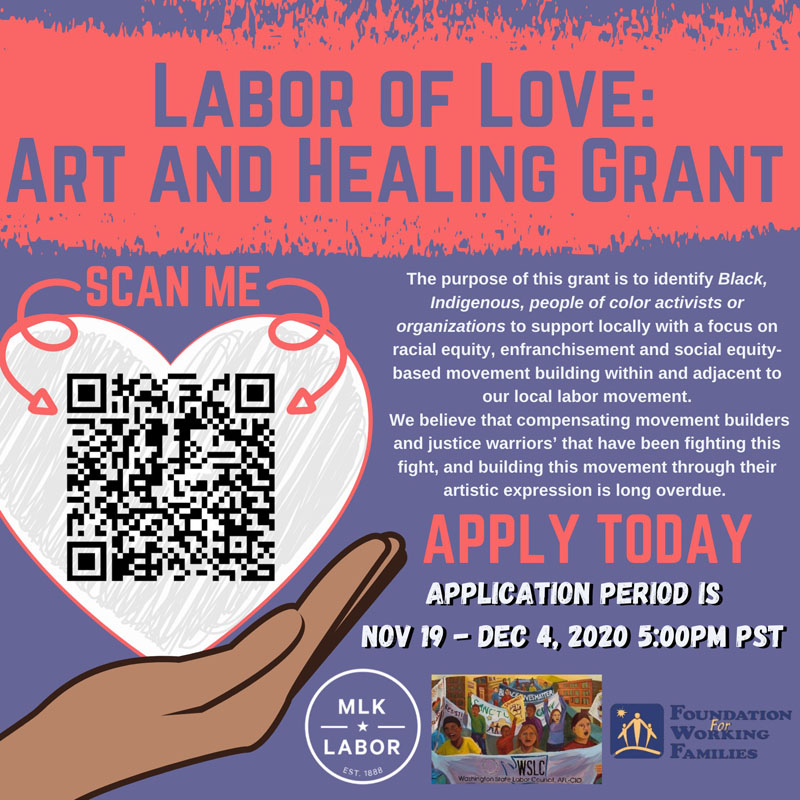BIPOC racial justice artists: Apply for grant!