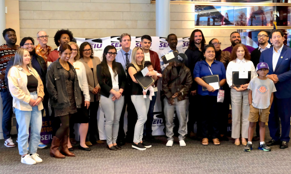 SEIU6 janitors achieve green energy milestone