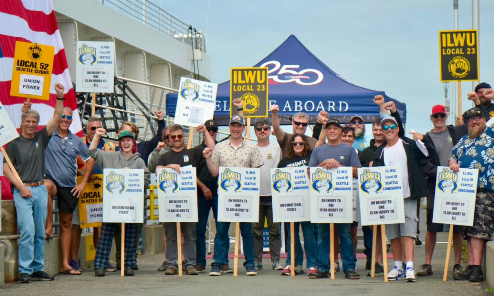ILWU pickets cruise line in Seattle