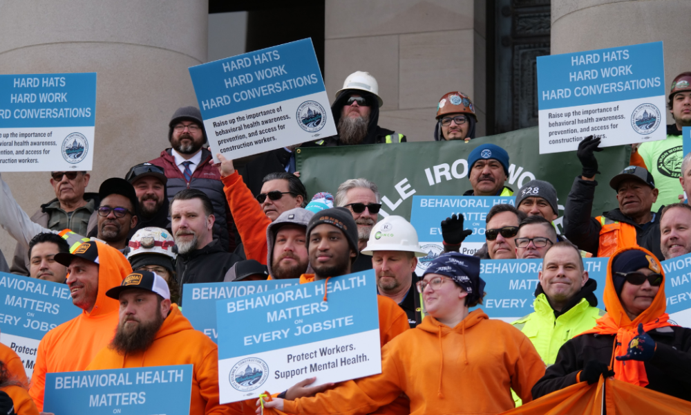 Workers rally for mental health awareness
