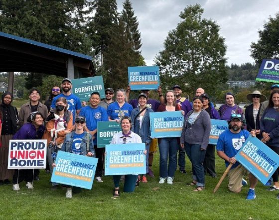 Bremerton door knock for Deb Krishnadasan, Natalie Bornfleth, and Renee Hernandez Greenfield