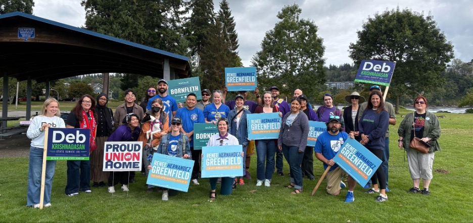 Bremerton door knock for Deb Krishnadasan, Natalie Bornfleth, and Renee Hernandez Greenfield