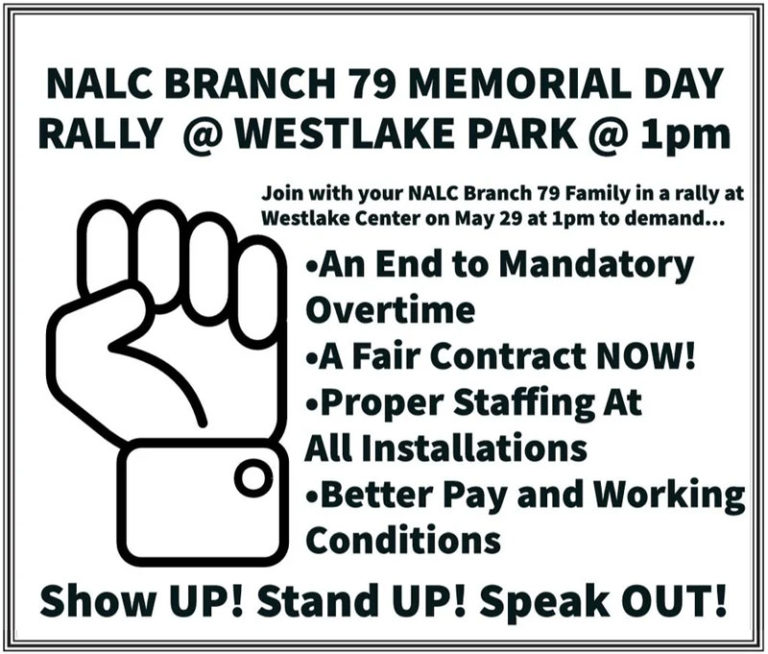 Memorial Day rally to support Letter Carriers The Stand
